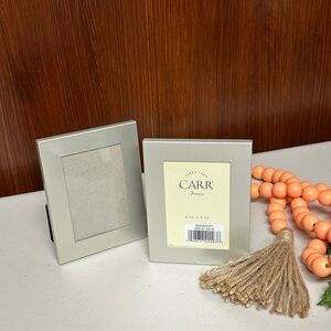 Vintage CARR Crome Metal Rectangular Standing Picture Frames